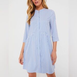 Tuckernuck Blue Stripe Royal Shirt Dress L